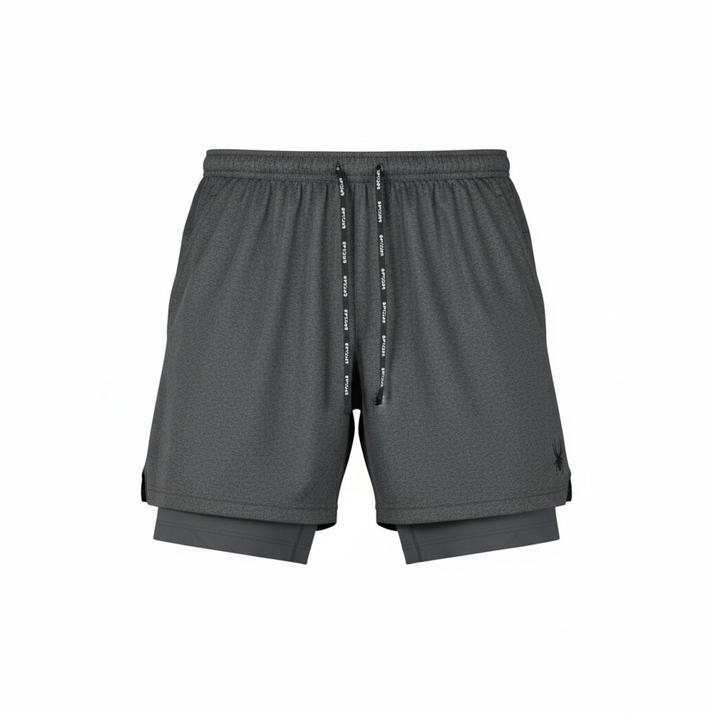 Spyder Active Gray Athletic Shorts Men’s Large Stretch Gym Running - Picture 3 of 14